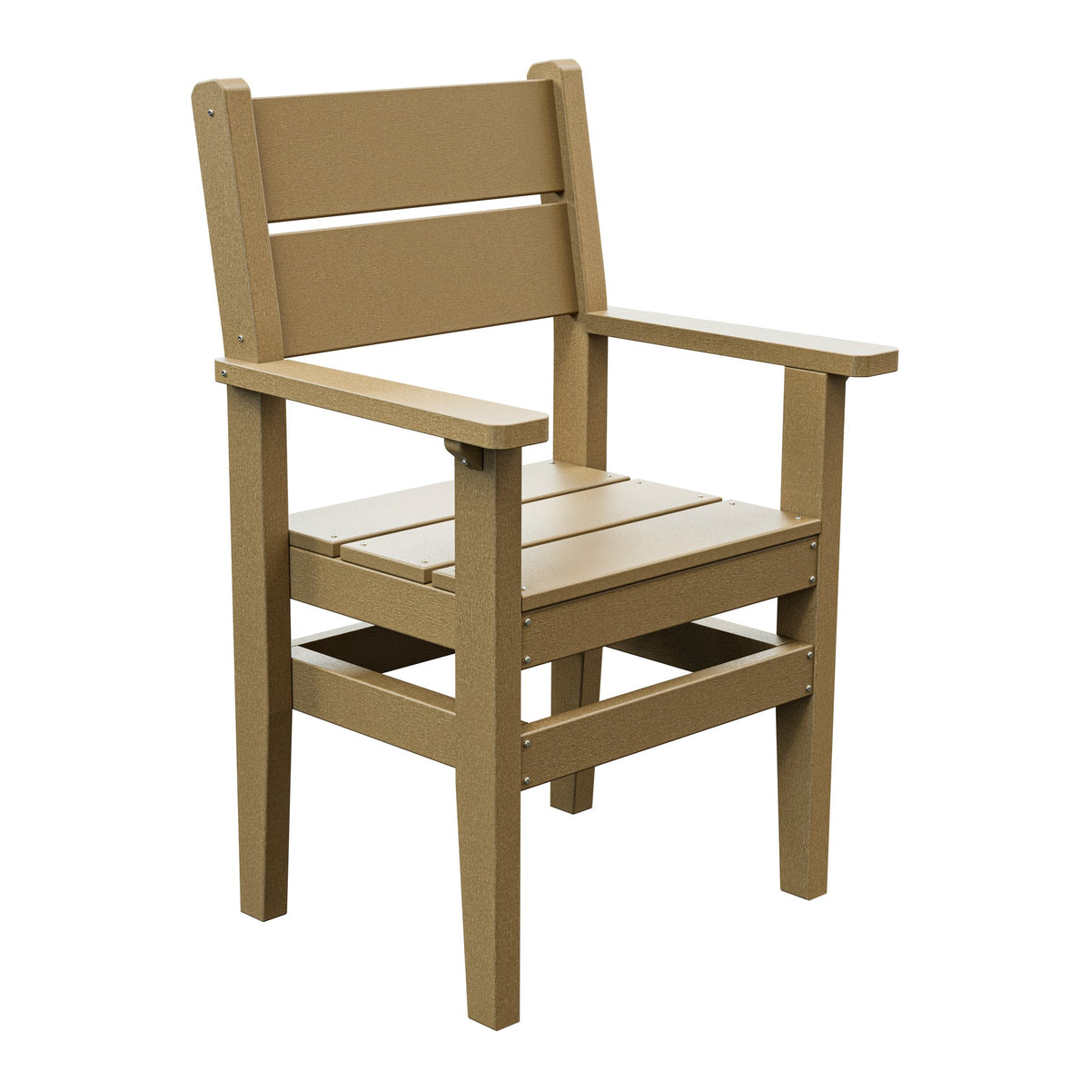 Amish Everyday Value Poly Dining Armchair in Weathered Wood