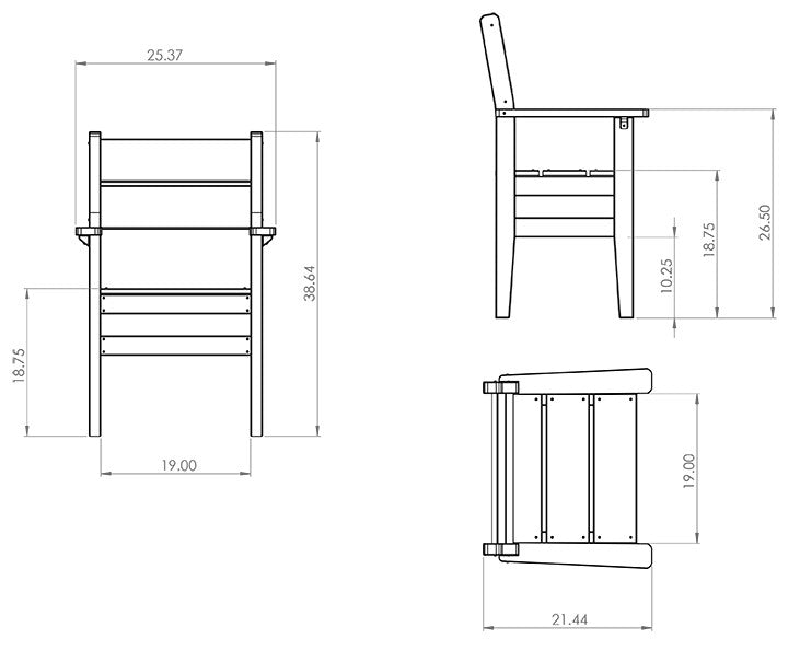 Amish Everyday Value Poly Dining Armchair