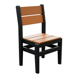 Amish Everyday Value Poly Dining Side Chair in Cedar & Black