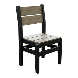 Amish Everyday Value Poly Dining Side Chair in Coastal Gray & Black