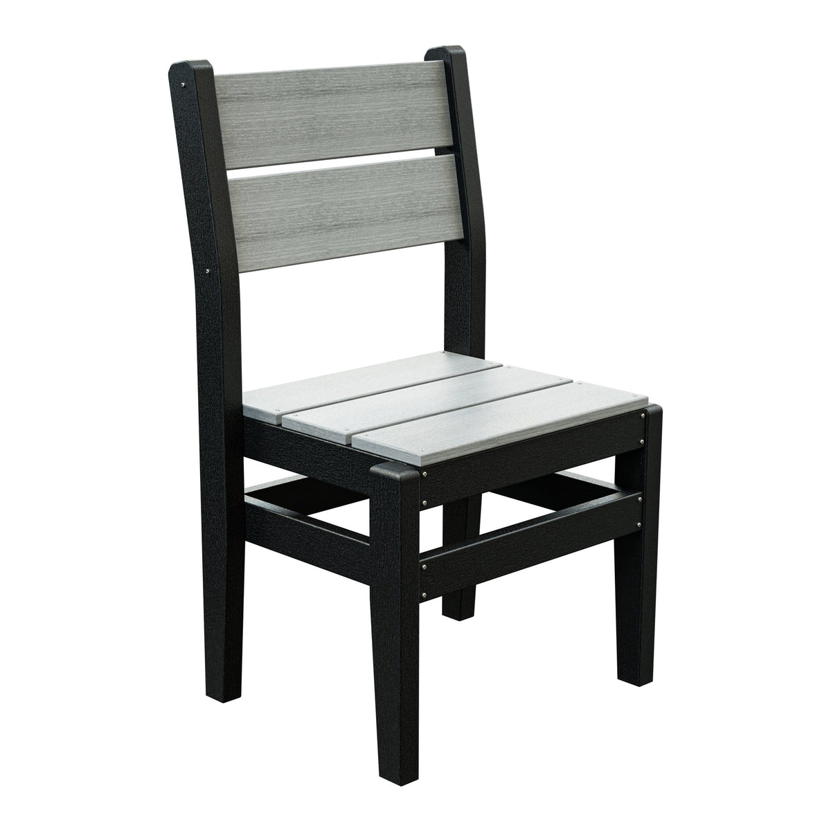 Amish Everyday Value Poly Dining Side Chair in Driftwood Gray & Black