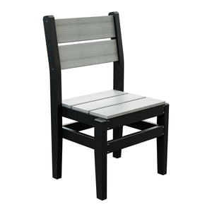 Amish Everyday Value Poly Dining Side Chair in Driftwood Gray & Black
