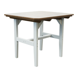 Amish Everyday Value Poly Outdoor Dining Table in Antique Mahogany & White
