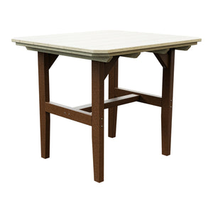 Amish Everyday Value Poly Outdoor Dining Table in Birchwood & Tudor Brown