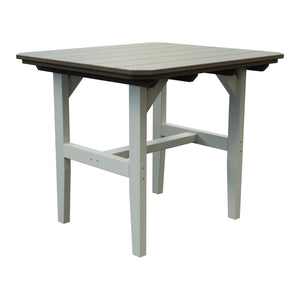 Amish Everyday Value Poly Outdoor Dining Table in Brazilian Walnut & White