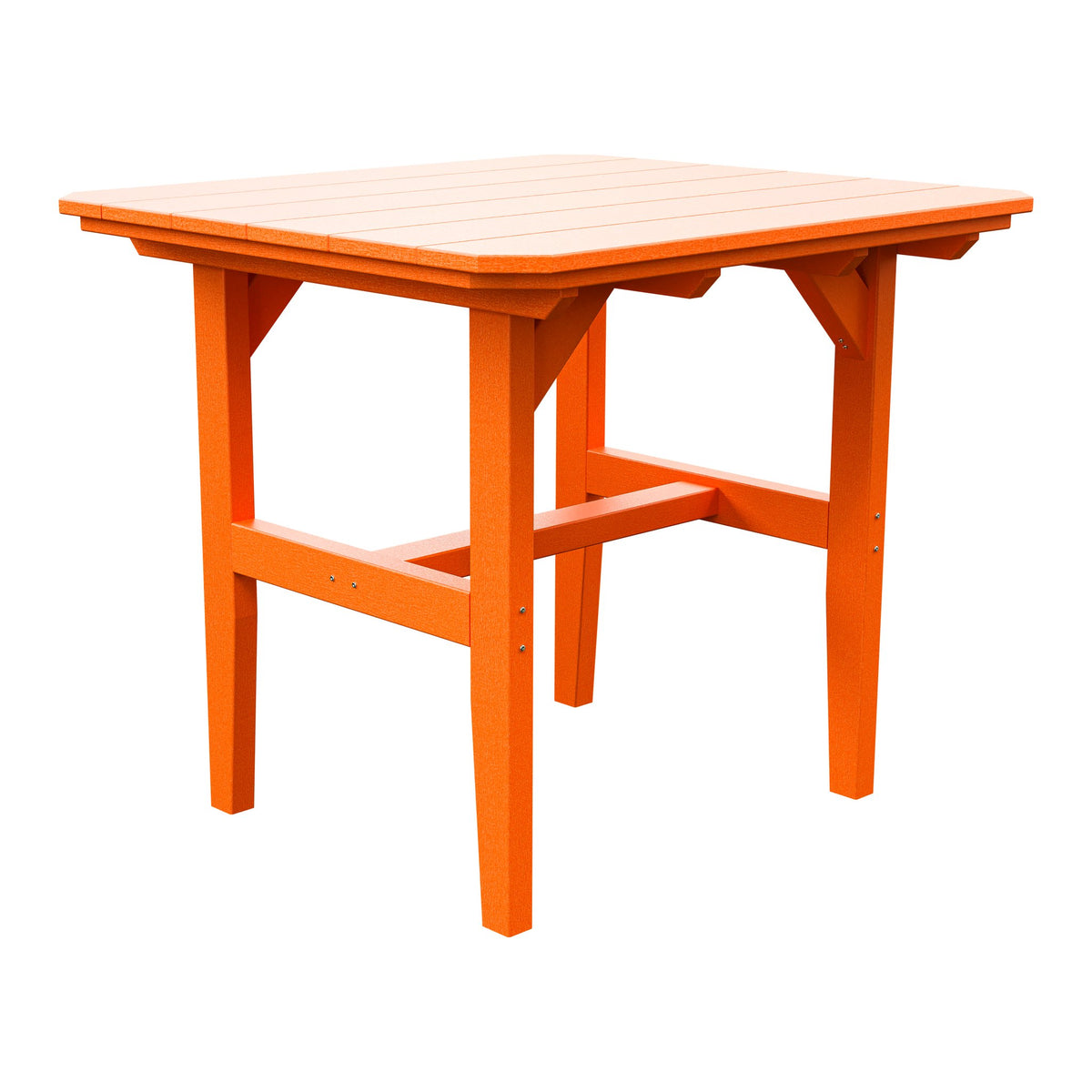 Amish Everyday Value Poly Outdoor Dining Table in Bright Orange