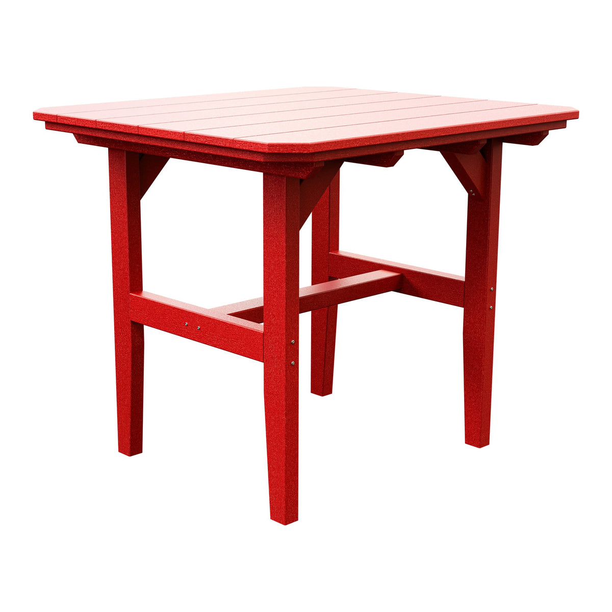 Amish Everyday Value Poly Outdoor Dining Table in Cardinal Red