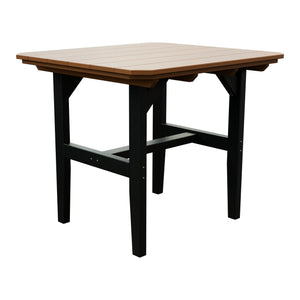 Amish Everyday Value Poly Outdoor Dining Table in Cedar & Black