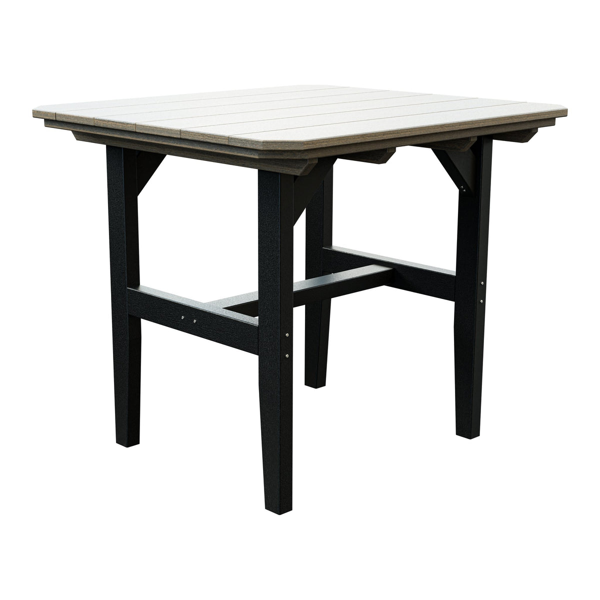 Amish Everyday Value Poly Outdoor Dining Table in Coastal Gray & Black