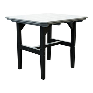 Amish Everyday Value Poly Outdoor Dining Table in Driftwood Gray & Black