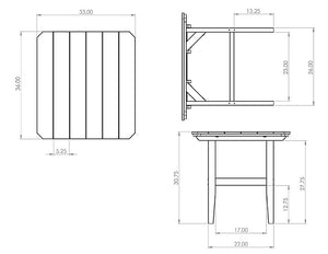Amish Everyday Value Poly Outdoor Dining Table