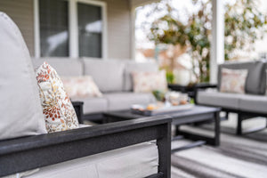 Amish Poly Midcentury Modern 3-Seat Patio Sofa lifestyle photo