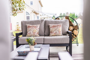 Amish Poly Midcentury Modern 3-Seat Patio Sofa lifestyle photo