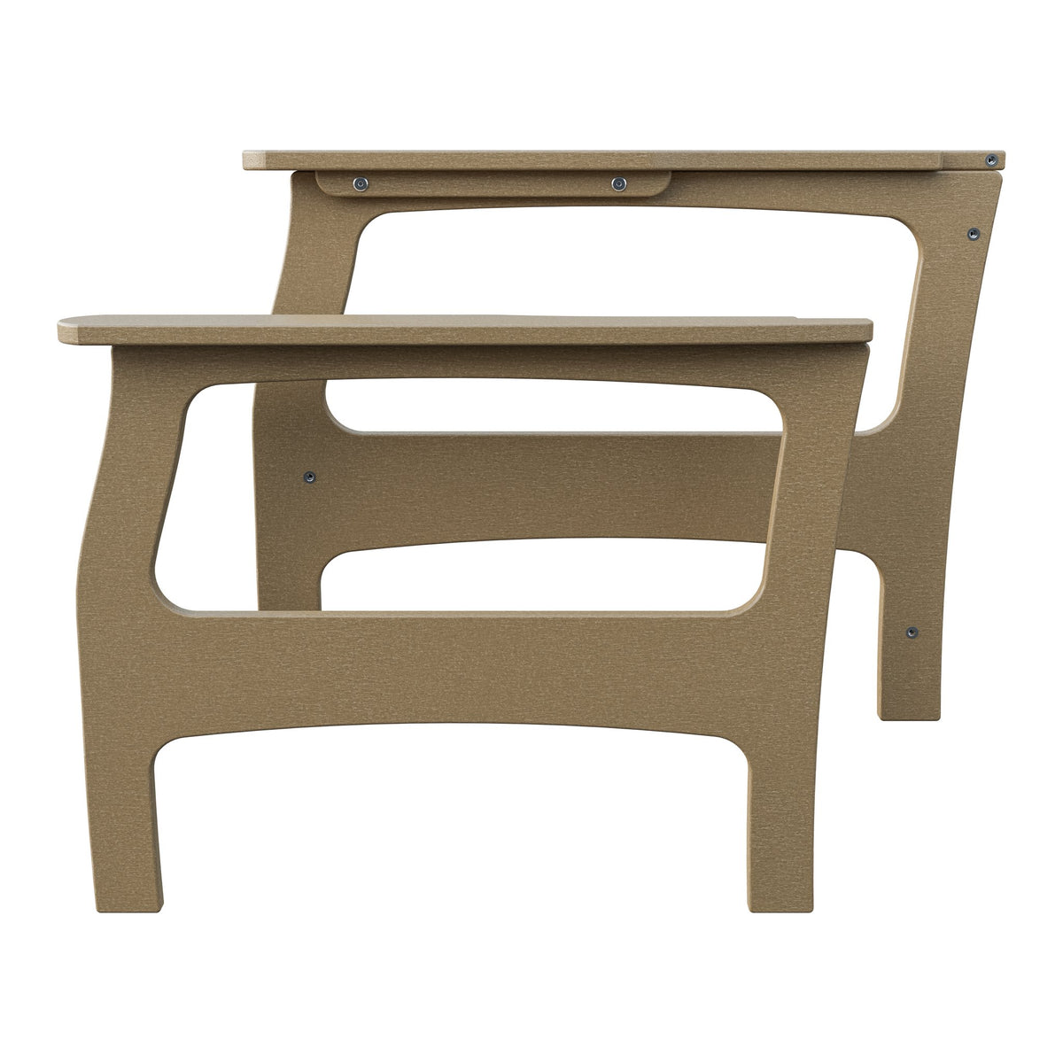 Amish VaraMora Outdoor Sofa Arms Kit, Left & Right in Weathered Wood