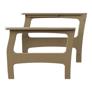Amish VaraMora Outdoor Sofa Arms Kit, Left & Right in Weathered Wood