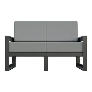 Amish Poly Midcentury Modern Patio Loveseat