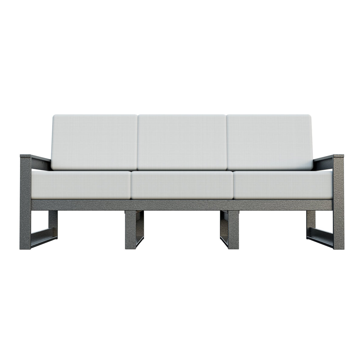 Amish Poly Midcentury Modern 3-Seat Patio Sofa