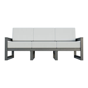 Amish Poly Midcentury Modern 3-Seat Patio Sofa