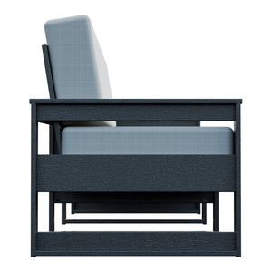 Amish Poly Midcentury Modern 3-Seat Patio Sofa