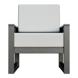 Amish Poly Midcentury Modern Patio Cushion Chair