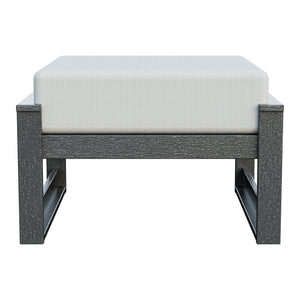 Amish Poly Midcentury Modern Patio Ottoman