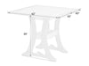 Amish Patio Poly Wave 42"x 43" Square Bar Table