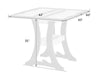 Mesa de mostrador cuadrada Amish Patio Poly Wave de 42 "x 43"