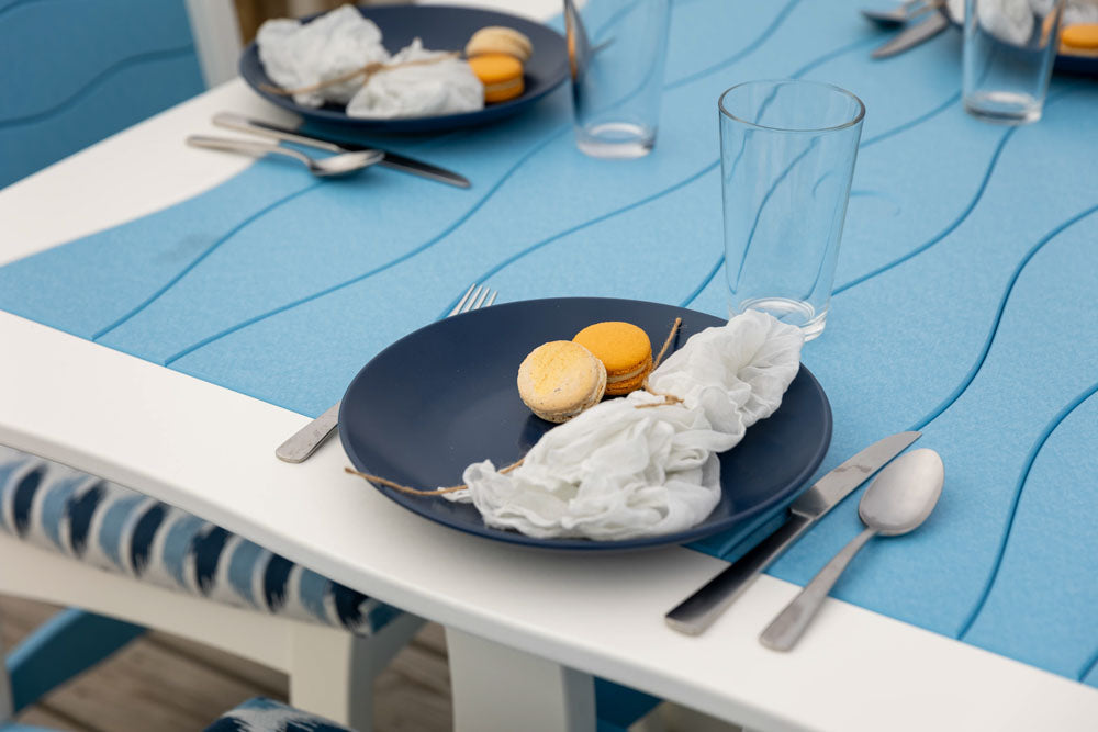 Amish Poly Wave Patio Dining Table