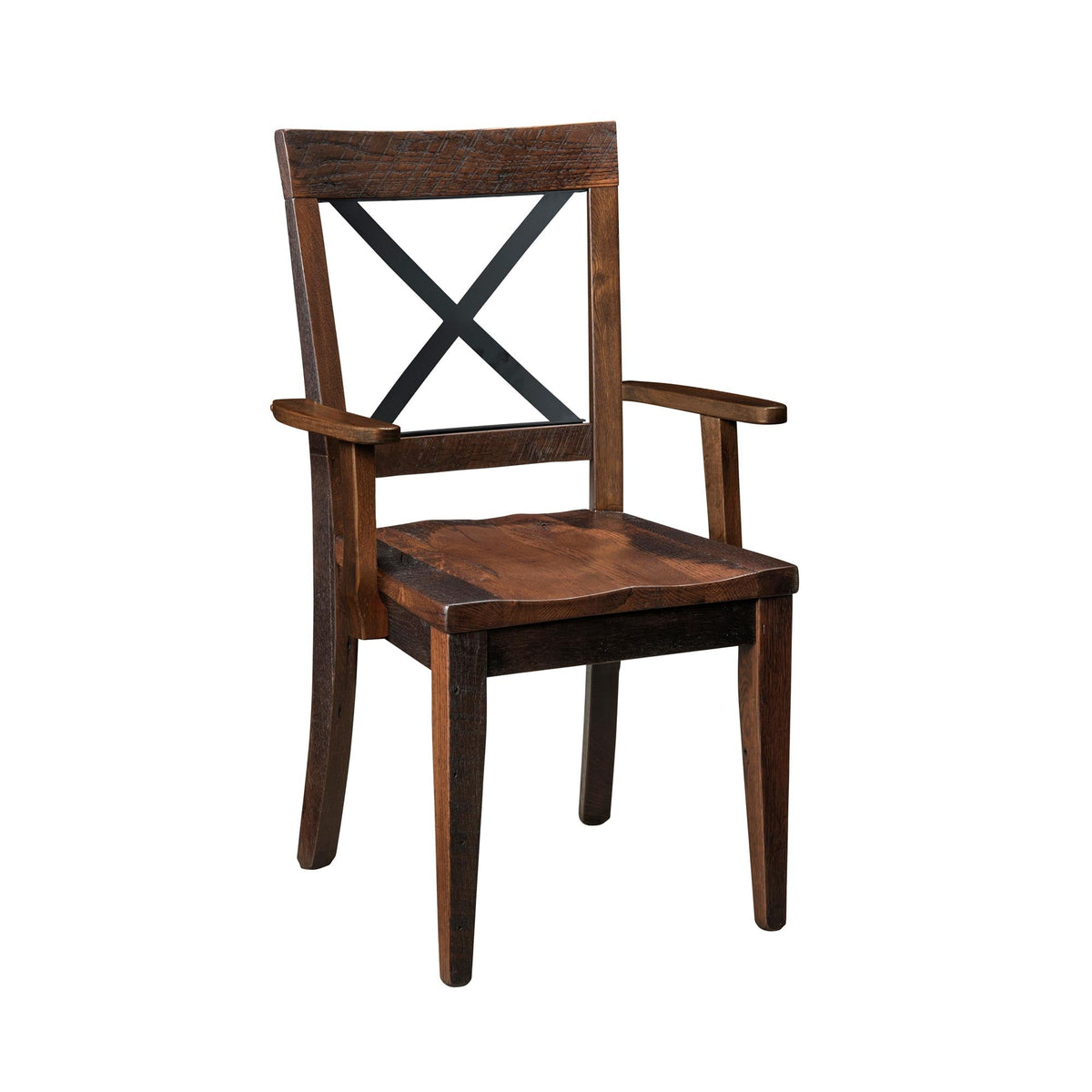Amish Thorndon Rustic Barnwood Arm Chair