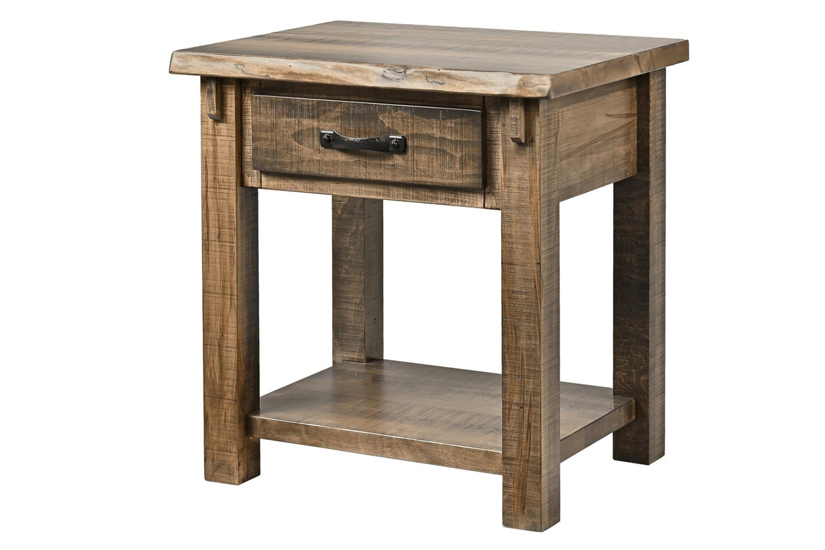 Amish Warminster Rustic Barnwood Nightstand