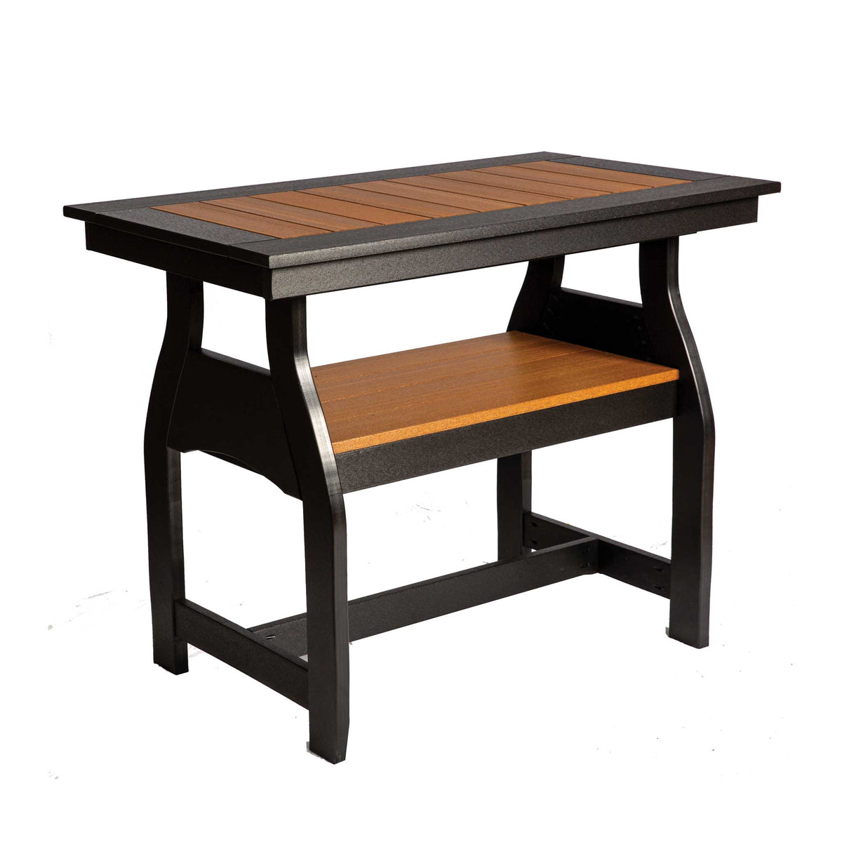 Amish Bayport Poly Patio Serving Counter Bar Height Table