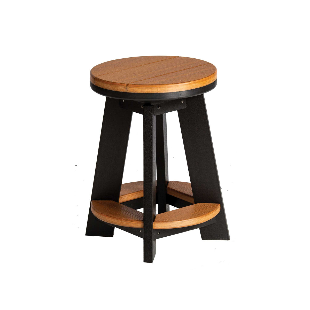 Amish Bayport Poly Patio Round Dining Stool
