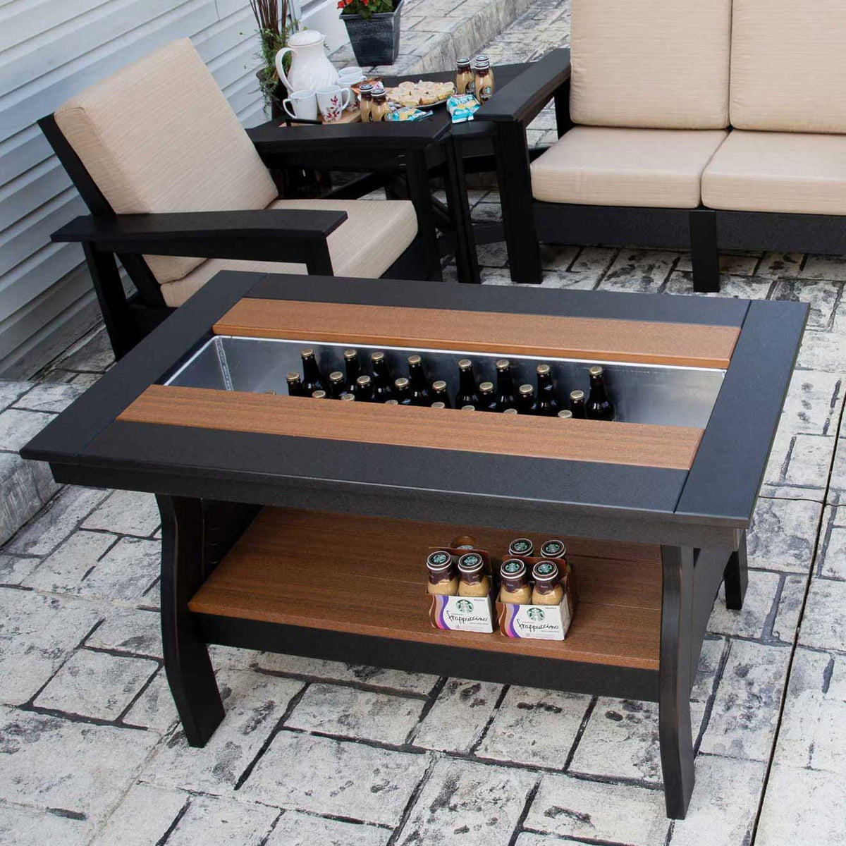 Amish Bayport Poly Patio Party Dining Table