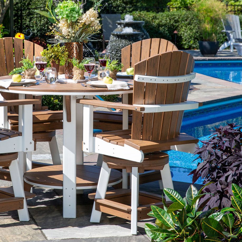 Amish Poly Swivel Balcony Counter Chair Leisure Lawns