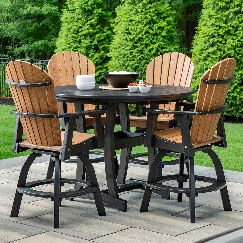 Amish Adirondack Swivel Bar Chair