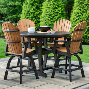 Amish Adirondack Swivel Bar Chair