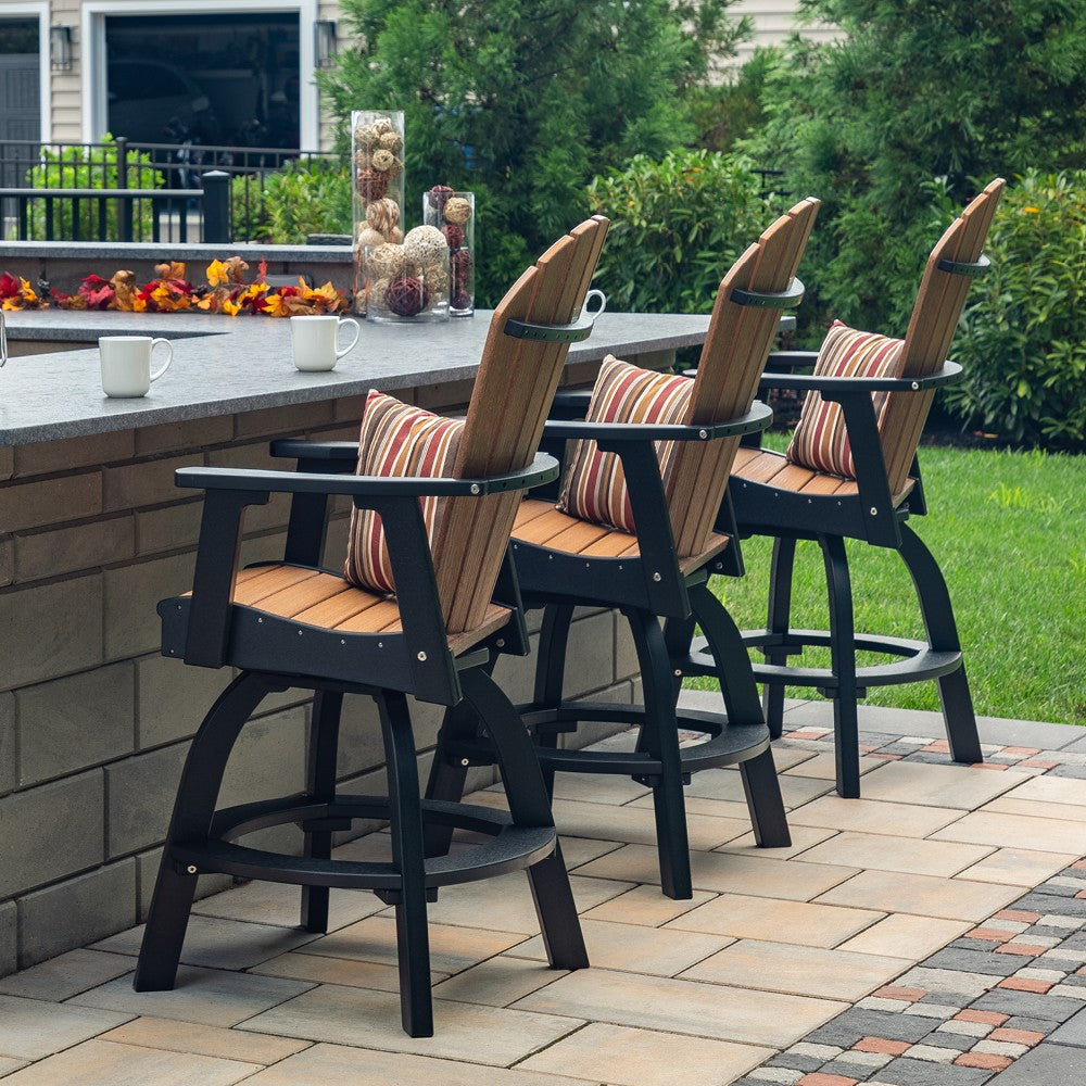 Amish Adirondack Swivel Bar Chair