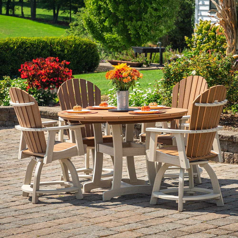 Amish Adirondack Swivel Counter Height Chair