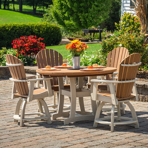 Amish Adirondack Swivel Counter Height Chair