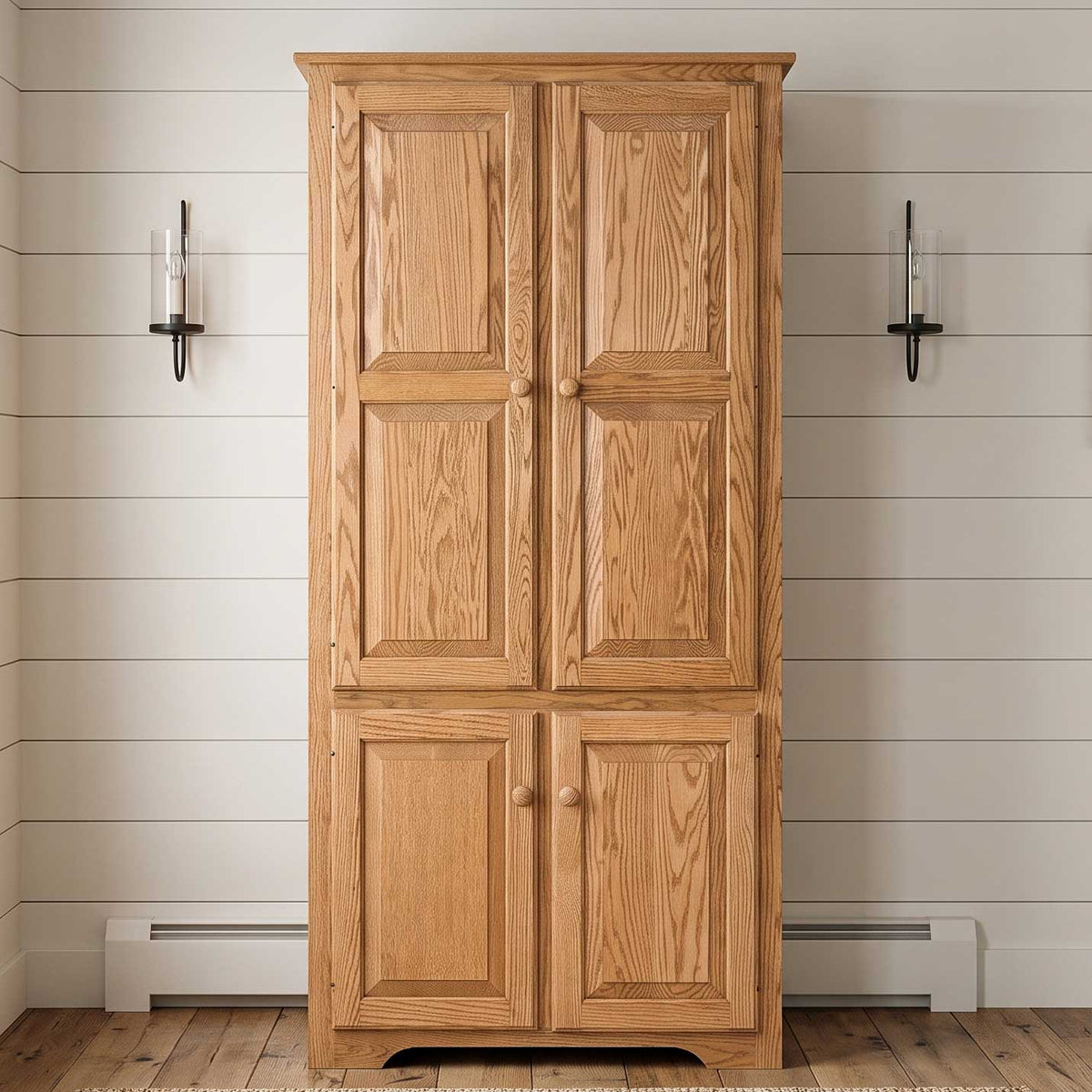 Librería Amish Eden de madera maciza de 60" de alto