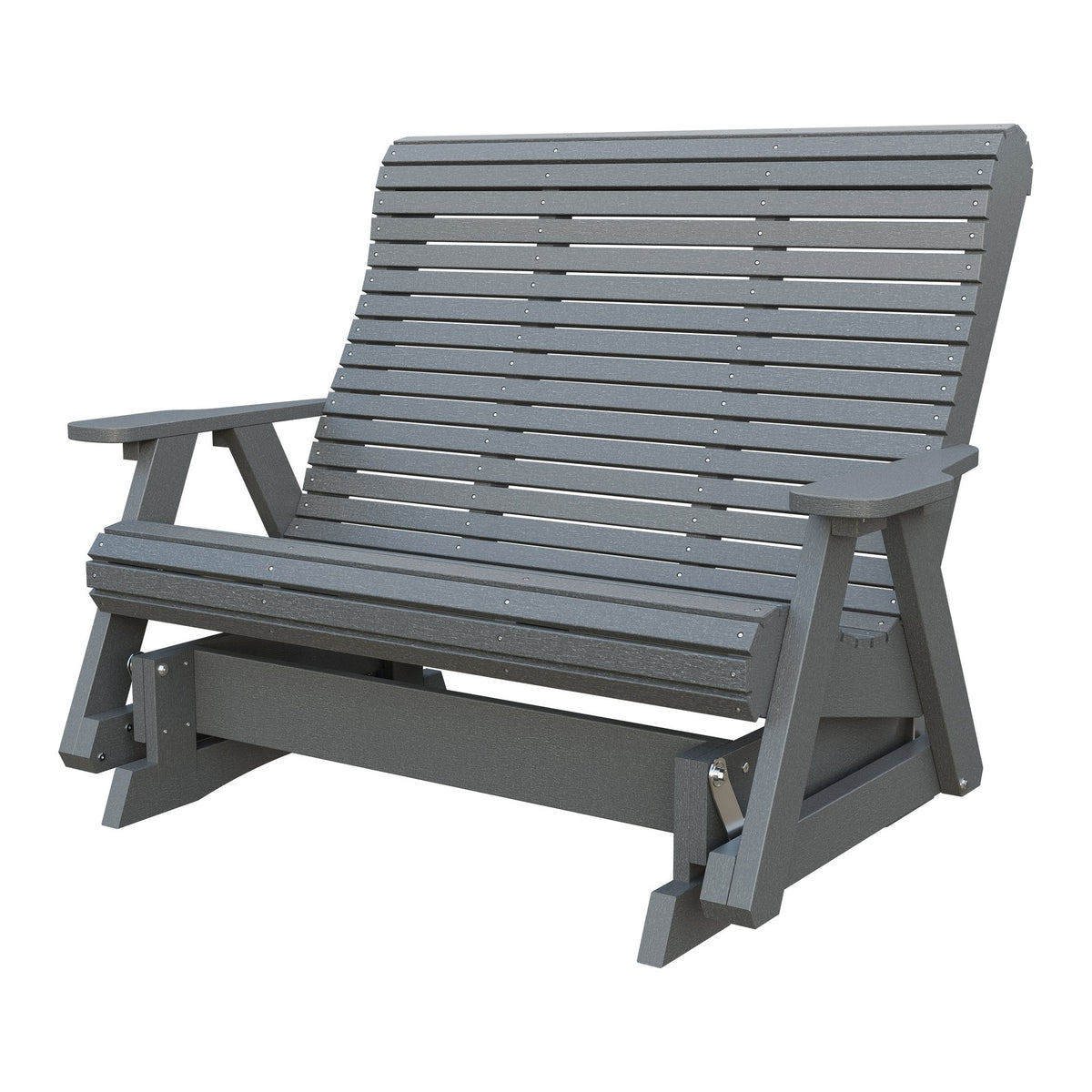 Amish 4' Rollback Poly Glider in Gray