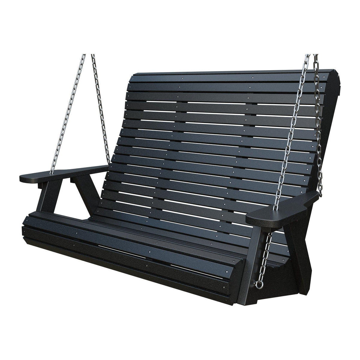 Amish 4' Rollback Poly Hanging Swing in Black