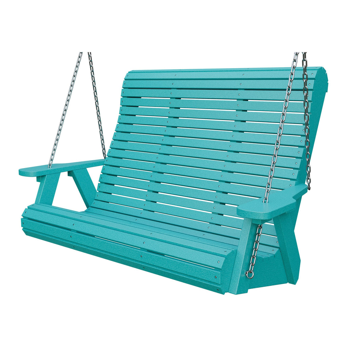 Amish 4' Rollback Poly Hanging Swing in Aruba Blue