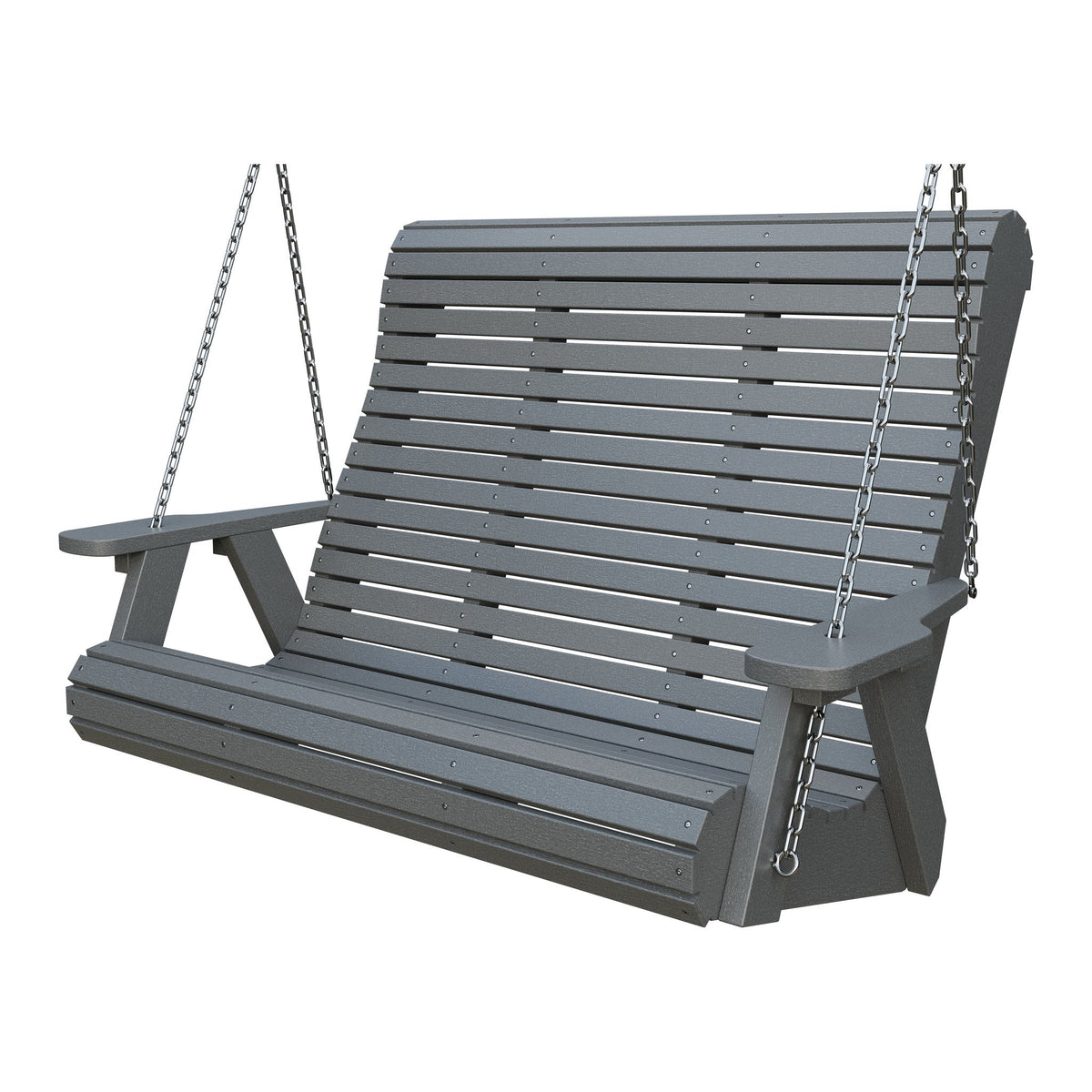 Amish 4' Rollback Poly Hanging Swing in Gray