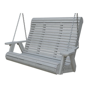 Amish 4' Rollback Poly Hanging Swing in Driftwood Gray
