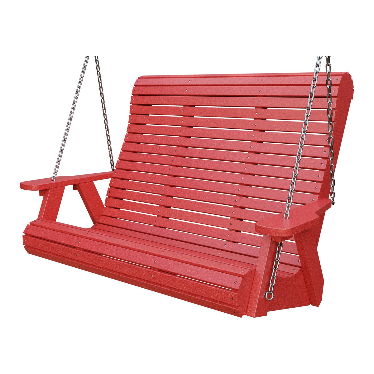 Amish 4' Rollback Poly Hanging Swing in Cardinal Red