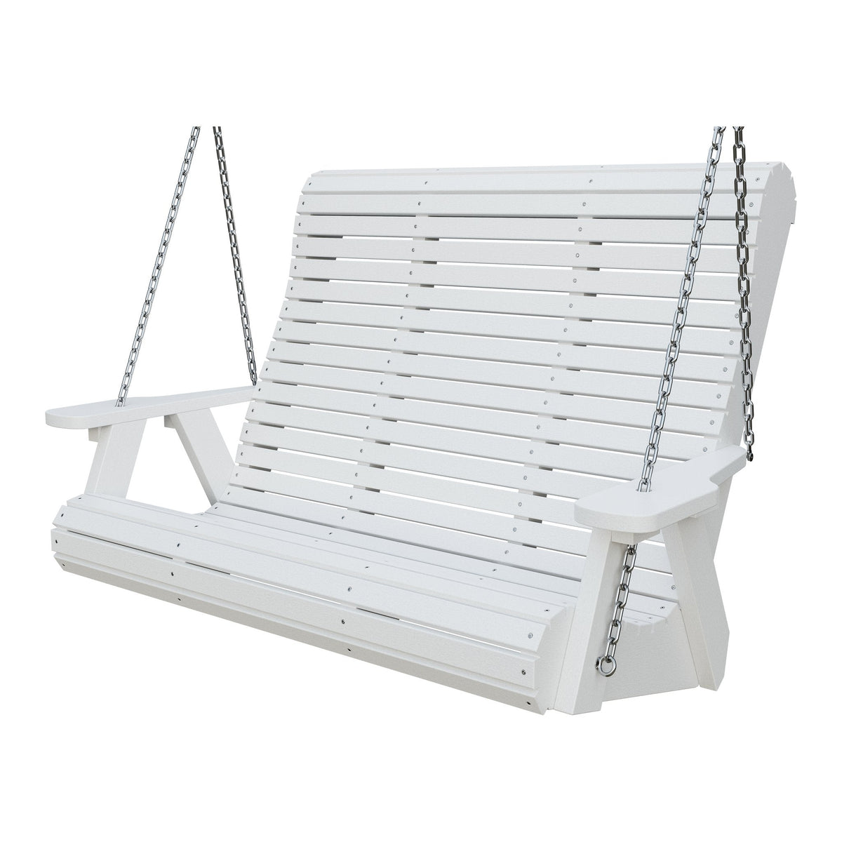 Amish 4' Rollback Poly Hanging Swing in Bright White