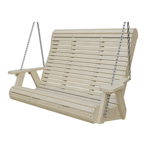 Amish 4' Rollback Poly Hanging Swing in Birchwood