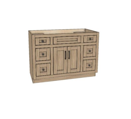 Amish 48" Deluxe Flush Mount Wood Bathroom Vanity - snyders.furniture