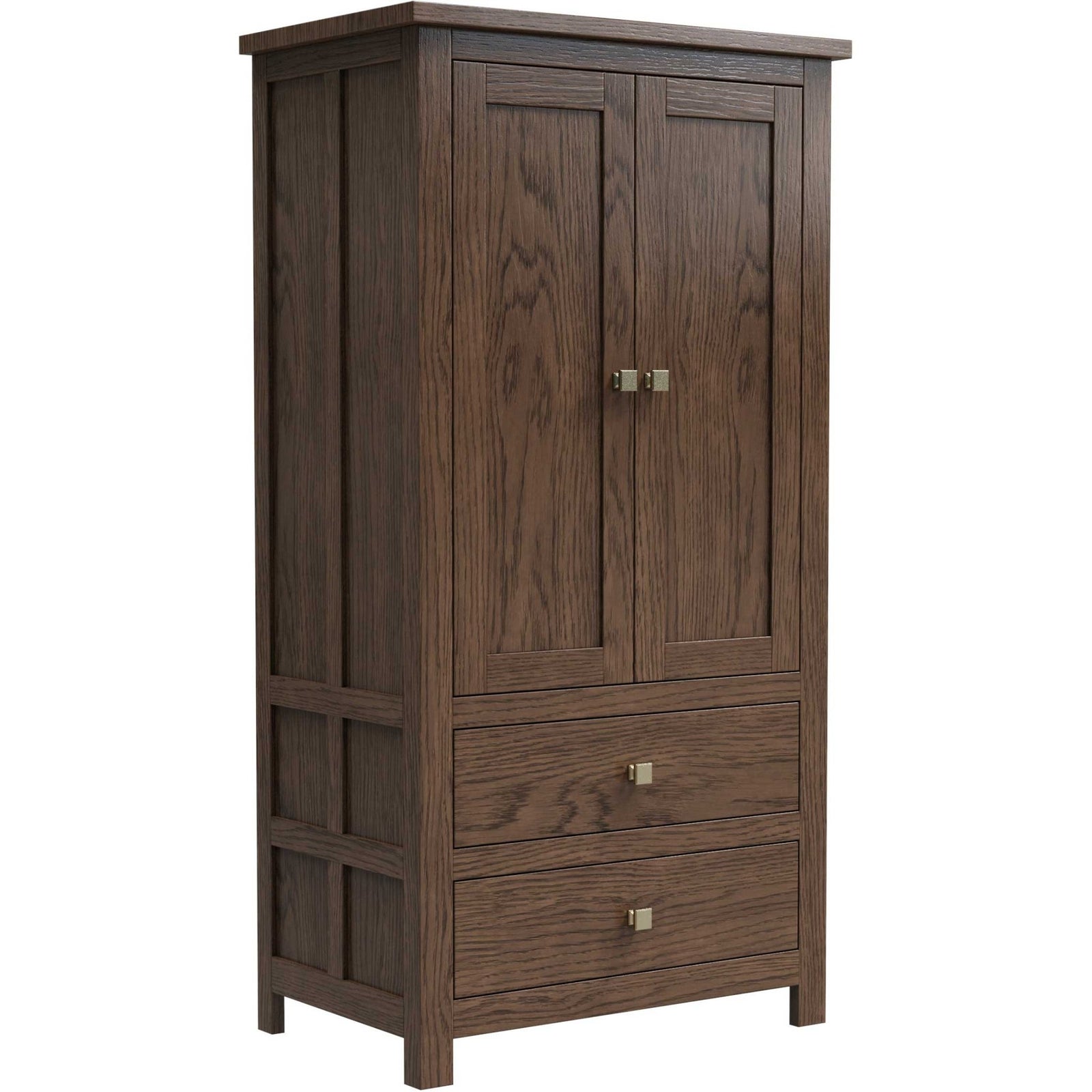 Amish Alto Solid Wood Armoire shown in the bedroom of a transitional home